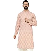 KISAH Men's Kurta - Printed Cotton Blend - Indian Wedding Outfit for Men - Ideal for Weddings and Festivals