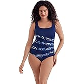 Longitude by Mimi Flamingo Women's Swimwear Coolangata Fan Tank One Piece Swimsuit, Multi, 12