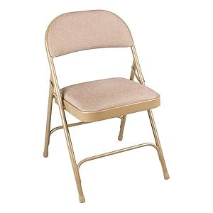 Norwood Commercial Furniture 6600 Series Folding Chair with Fabric Upholstered Seat, Gray, NOR-SRO593-FGR-SO (Pack of 4)