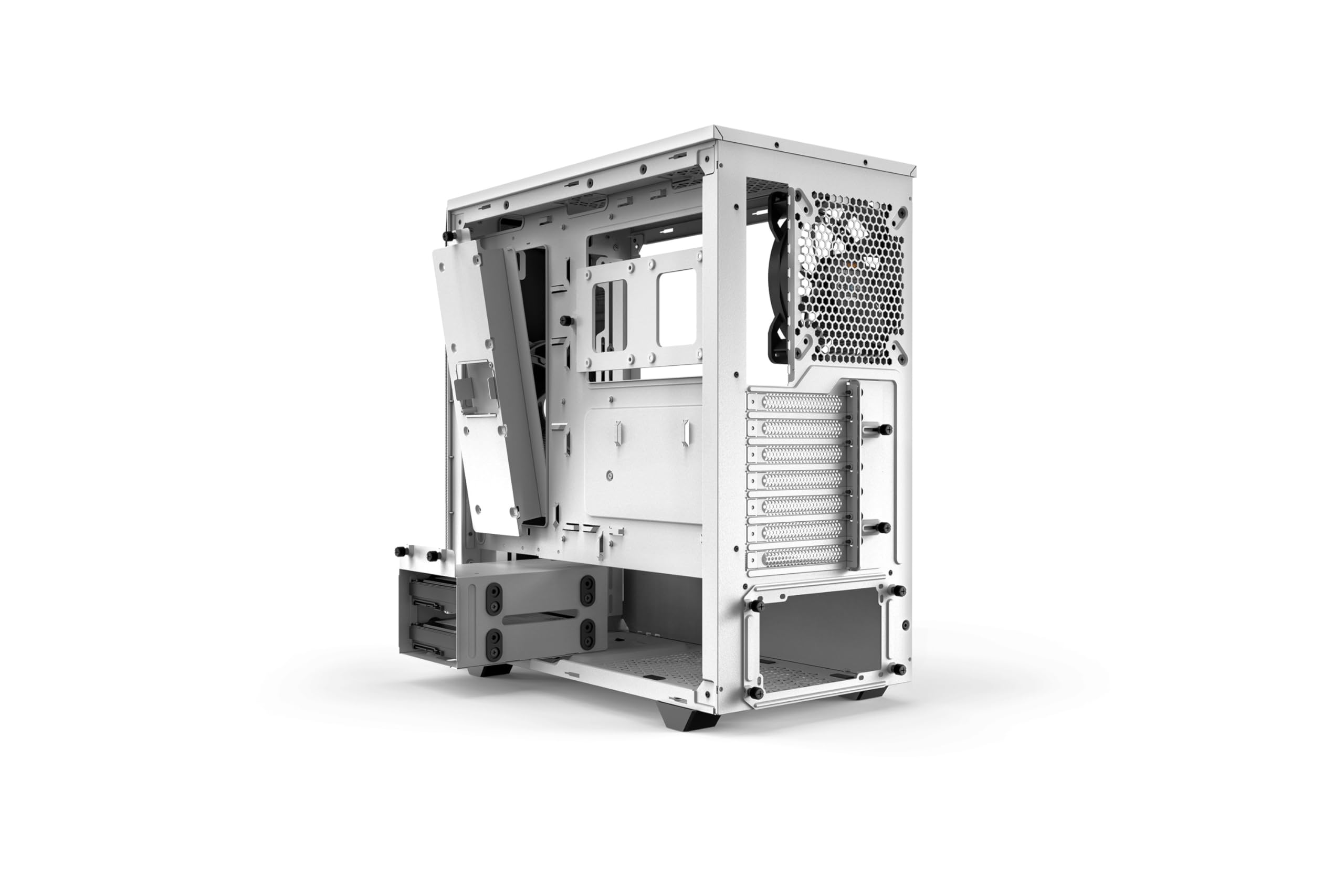 be quiet! Pure Base 500 ATX Midi Tower PC case | Tempered Glass Window | Two Pre-Installed Silent Wings Fans | White | BGW35