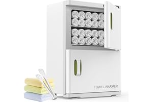 ADVWIN 46L Hot Towel Warmer Cabinet, Towel Warmer for Spa Salon, Professional Large Capacity Towel Double Cabinet for Bathroom, Esthetician (white, 46L)
