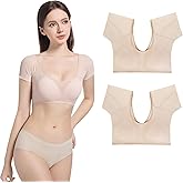 satithry 2PCS Women's Mesh Underarm Sweat Absorbent Vest with Cups