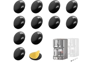 Kisajar 12 Pcs Kitchen Appliance Sliders, Easily Move Space Saving Self-Adhesive Black Small Slider Kitchen Gadgets,for Count