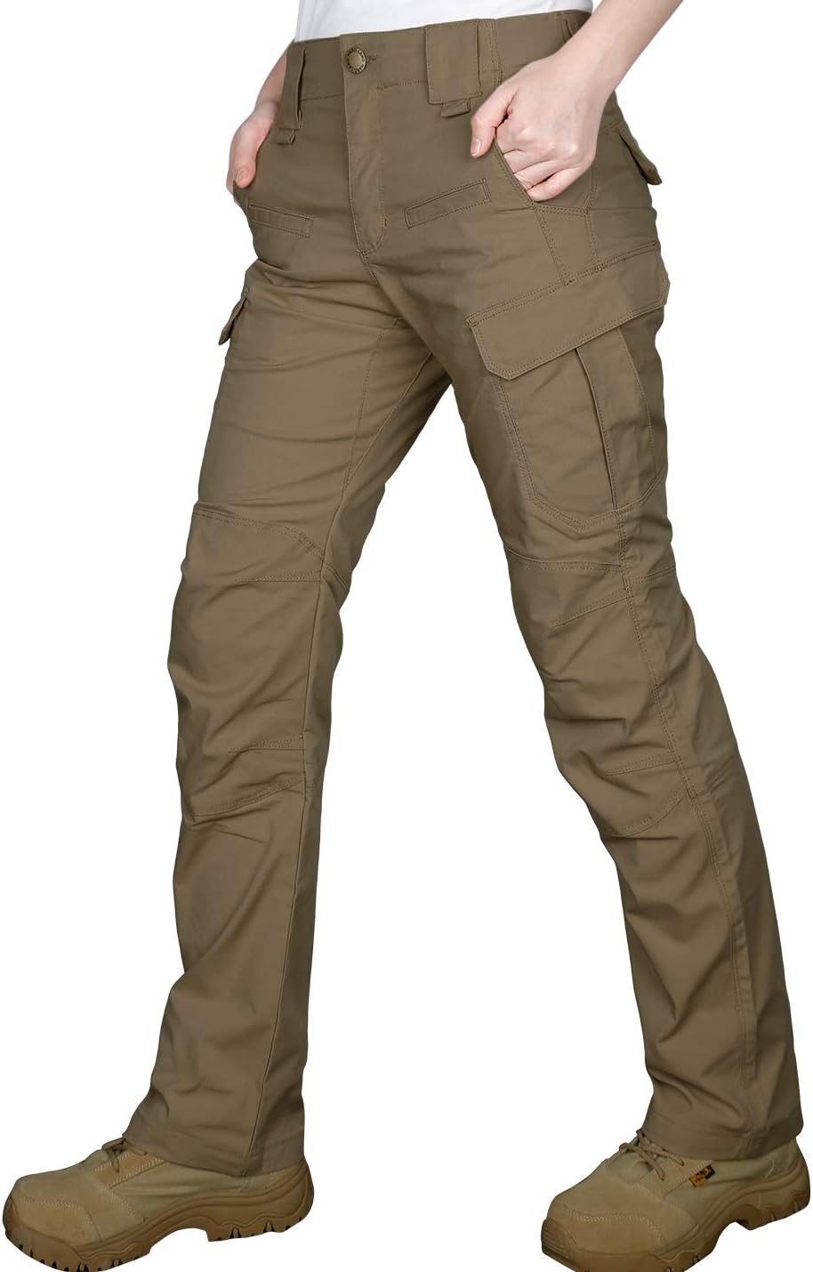 HARD LAND Women’s Tactical Trousers Mechanical Stretch Cargo Work Trousers Waterproof Combat Hiking Pants