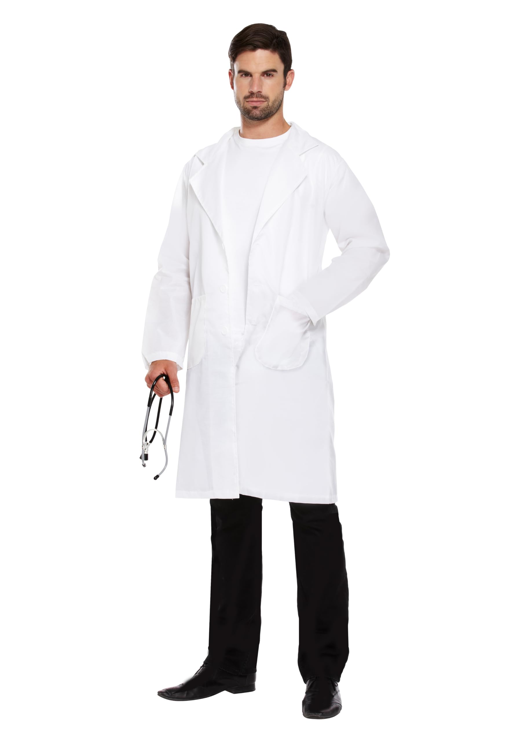 HENBRANDT Adult’s Doctor Coat Fancy Dress White Lab Coat Dr Dentist Nurse Mad Scientist Surgeon Vet Outfit One Size Unisex Fancy Dress Costume for Men and Women