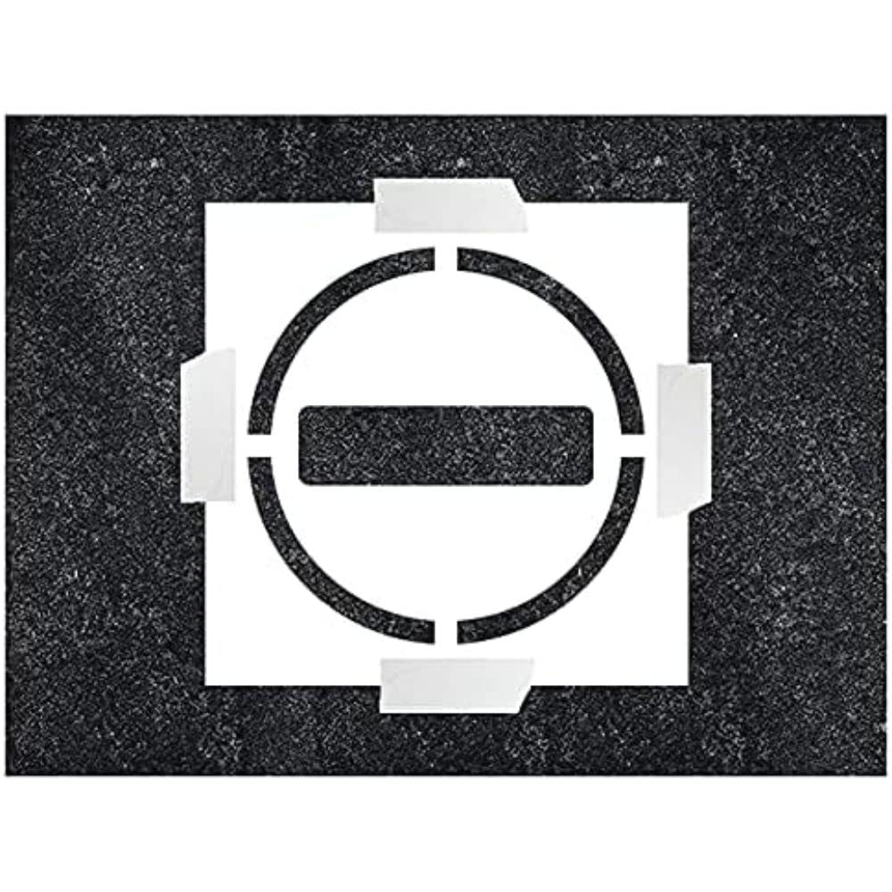 V Safety No Entry Icon Stencil - 400x400mm - 1.1mm Polypropylene