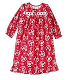 Disney Minnie Mouse Girls Flannel Granny Gown Nightgown (Toddler/Little Kid/Big Kid)