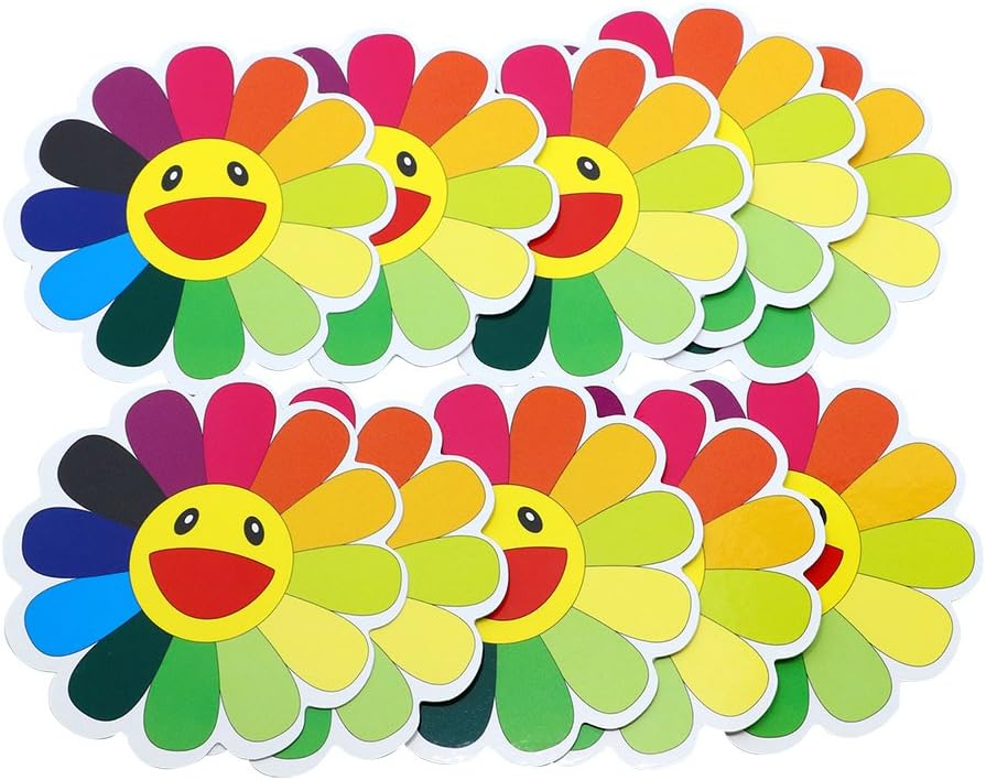 Aleplay 100 Sheets - Sunflower Waterproof Stickers Paster Reflective Stickers 2 Packs