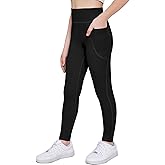 Arshiner Girls Athletic Leggings High Waist Yoga Pants for Kids with Pockets Dance Running Workout Tights