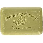 Pre de Provence Artisanal Soap Bar, Enriched with Organic Shea Butter, Natural French Skincare, Quad Milled for Rich Smooth Lather, 12.3 Ounce, Olive Oil & Lavender