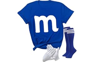 YOKVAN Womens Easy Costumes M T-Shirts Halloween Team Groups Chocolates Candy Costume Tops