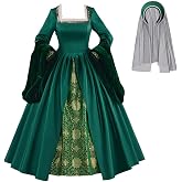 ZODICOS Anne Boleyn Dress Tudor Queen Cosplay Costume Renaissance Dress Elizabethan Ball Gown