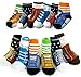 Toptim 6 Pairs Non-skid Socks,Toddler Boy and Girl Shoe Socks for 6-24 Months (Boys)