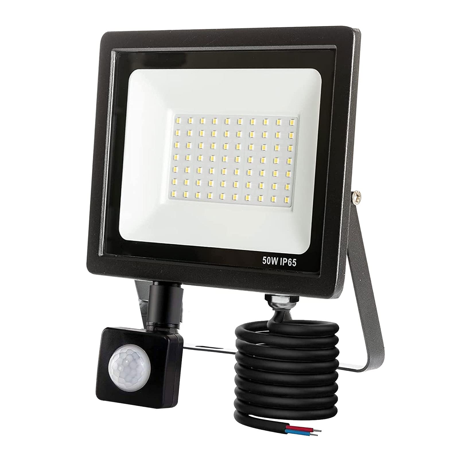 Body-Plus 50W Security Lights Outdoor Motion Sensor, IP65 6000k Outdoor Security Lights with PIR Motion Sensor, Waterproof LED Floodlight for Garage, Backyard, Garden [Energy Class A++]