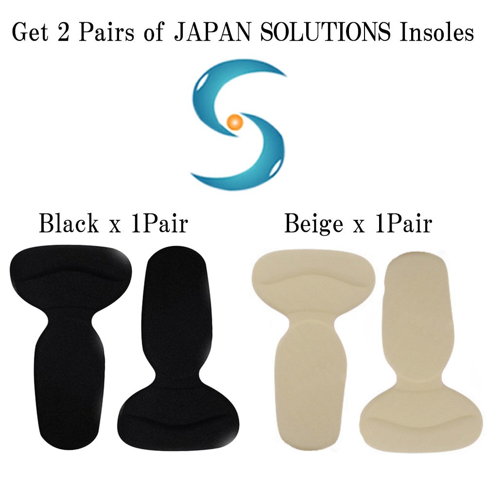 JAPAN SOLUTIONS Heel Pads Cushion Grips, Shoes Boots High Heels Gel Inserts Insoles Liners