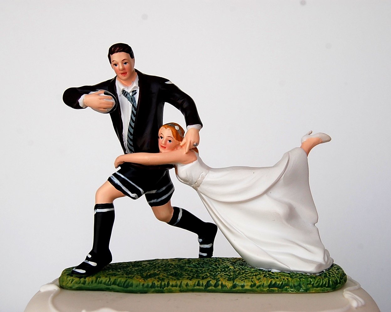Wedding Acrylics Love Match Humorous Cake Topper for Wedding Celebrations, Artificial Resin, Multi-Colour, 5 x 12 x 12 cm