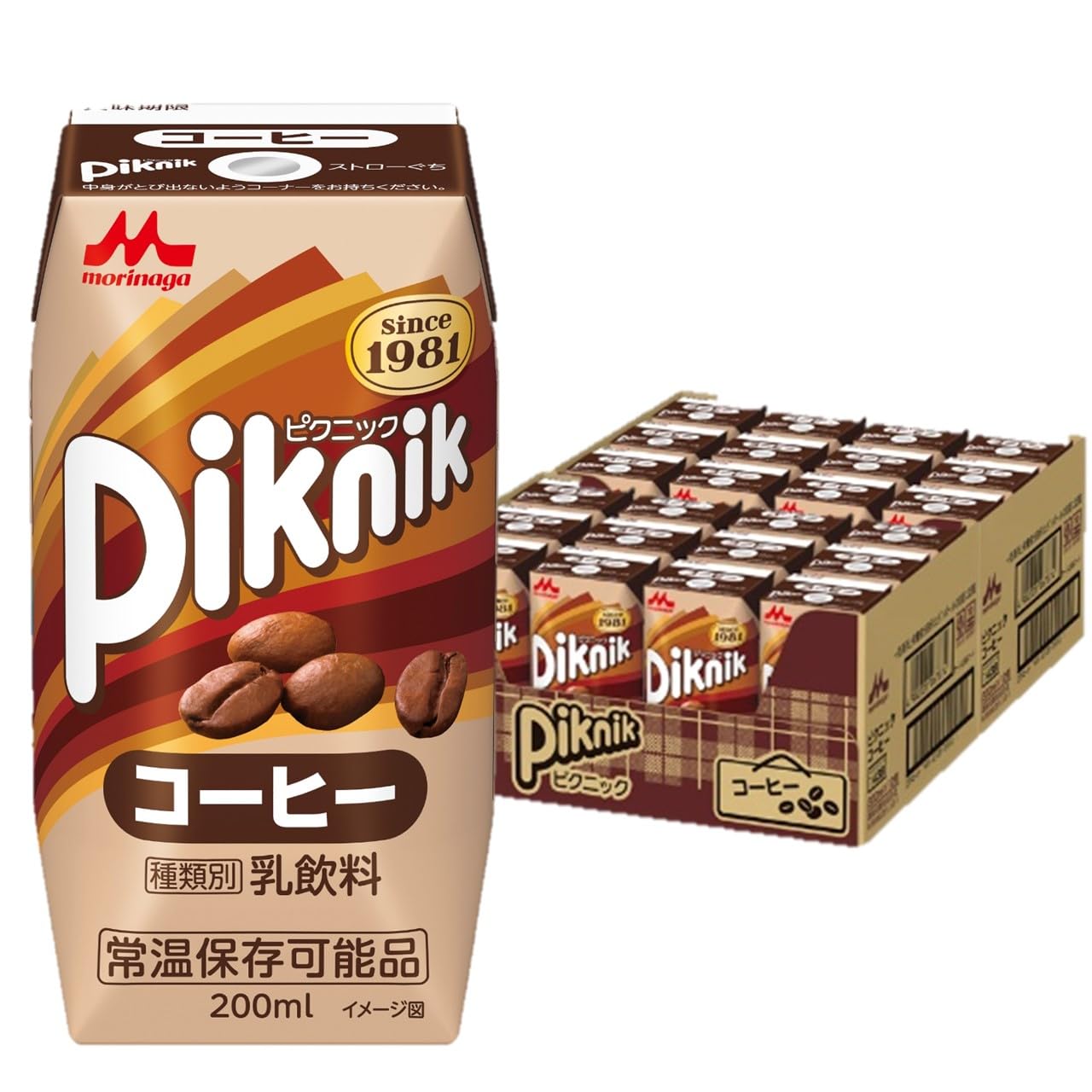 森永乳業 ピクニック コーヒー 200ml ×24本[紙パック 飲料 ドリンク 飲み物 常温保存]商品画像