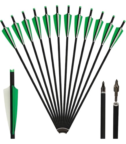 HUNTSPM Crossbow Bolts 7.5" 15" Archery Carbon Crossbow