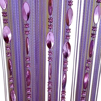 ZideTang Beaded Door Curtain Tassel Divider Color Purple