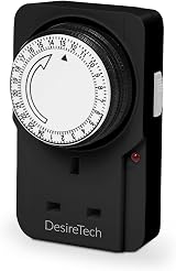 Desiretech Plug-in Timer Switch 24 Hour Segment Timer 3120W Black