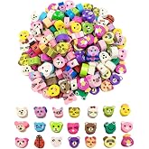 200pcs Animal Clay Beads-Polymer Clay Beads Charms | for Bracelet Necklace Jewelry Making (Animal)