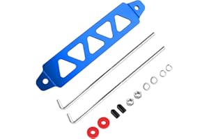 AOKDOM Battery Hold Down Bracket,Premium Aluminum Alloy Battery Tie Down Sets Provide Safe&Stable Driving Environment,Universal Car Battery Holder with 10" Stainless Steel J Bolts (Blue)