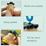 Humdcdy 4Pcs Hair Plucking Toy Keychain Funny Novelty Gag Toy for Parties view 5