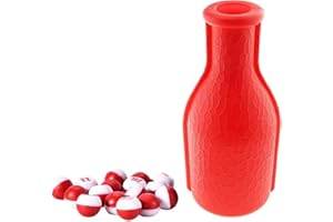 Teekerwan 16 Red Plastic Scoring Numbered Pills, Kelly/Pill Pool, Billiard Depot Pool Plastic Tally Shaker Bottle with Peas/Balls