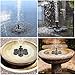 Solar Fountain Pump with Battery Backup and Light,Solar Bird Bath Fountains,Solar Powered Fountain for Birdbath, Outdoor, Pond, Fish Tank and Garden Decoration (φ8.07inches)