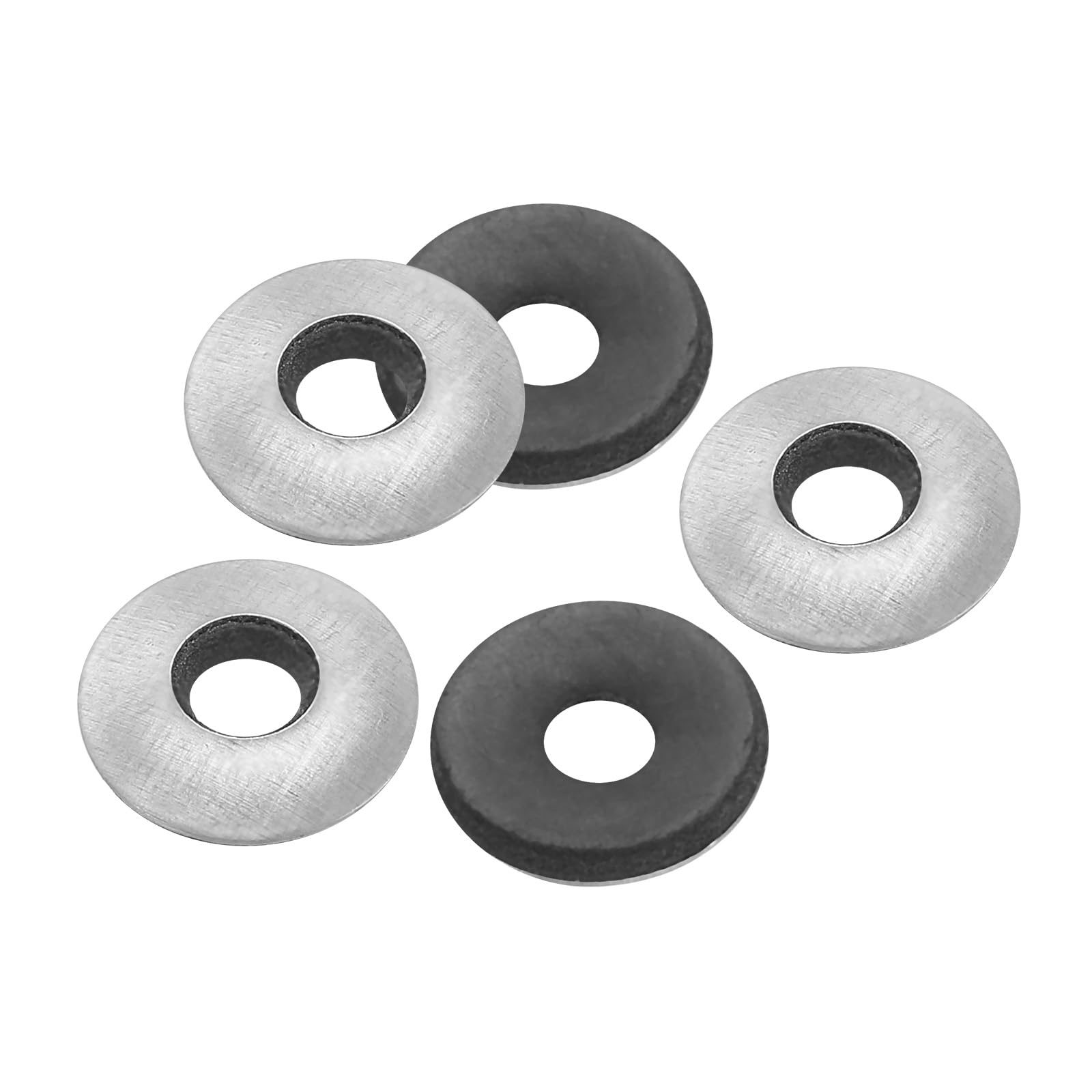 PATIKIL 7/32"x5/8" EPDM Bonded Sealing Washers, 300 Pieces Galvanized Neoprene Rubber Backed Screw Gasket for Industrial Home Machinery Ships Roof (#12)