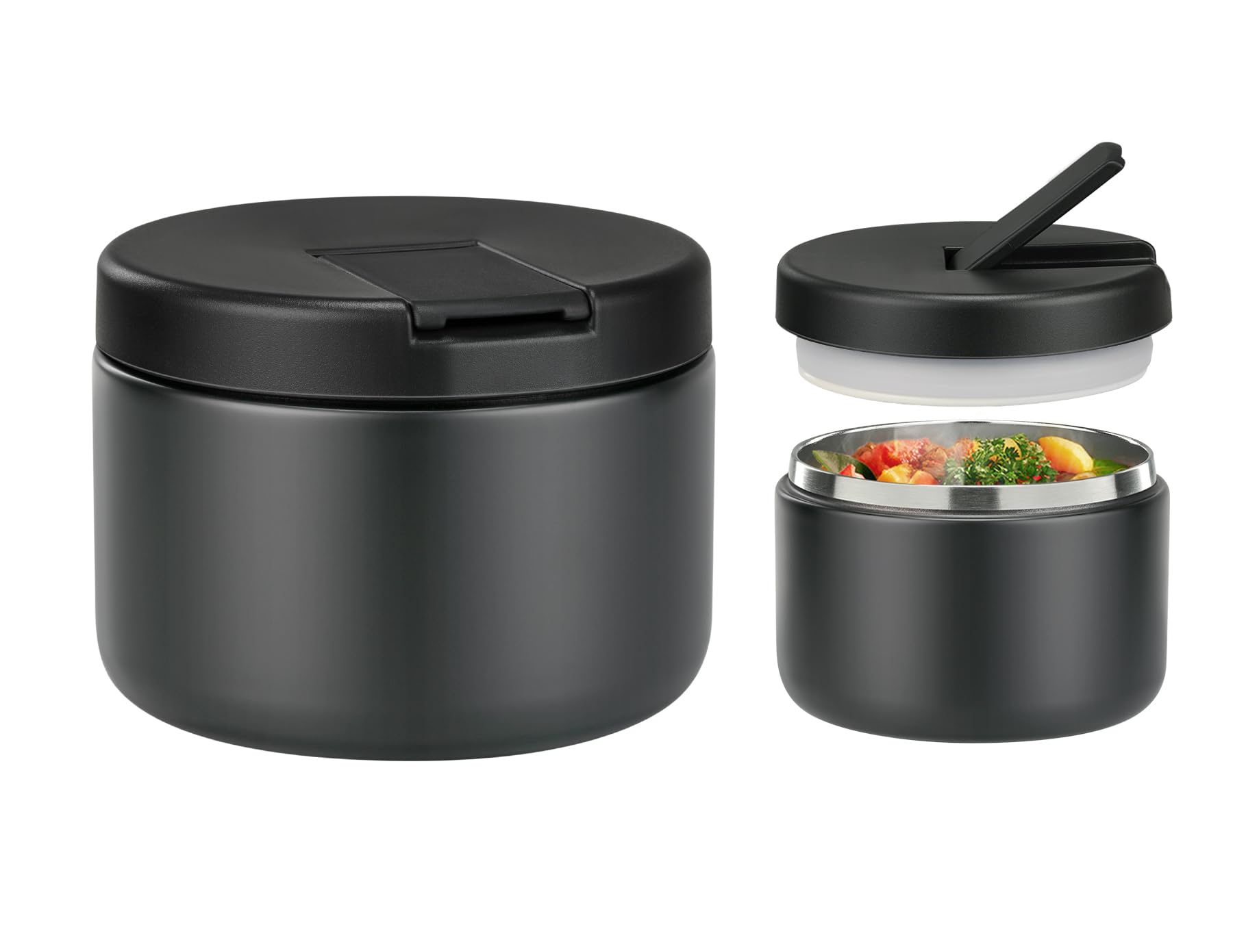 Photo 1 of LOHASOK 12oz Food Thermo for Hot Food Insulated Vacuum Soup Jar with Buckle Lid, Stainless Steel Wide Mouth Leak Proof Lunch Container