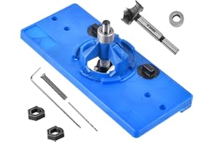 UNRMP Cabinet Hinge Jig – 35mm Concealed Door Hinge Drilling Tool, Adjustable Cabinet Jig for Hinge Placement from 2" to Unli