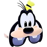 Sun-Staches Goofy Official Disney Sunglasses | Vacation, Park or Costume Accessory | UV 400 | One Size Fits Most Adults