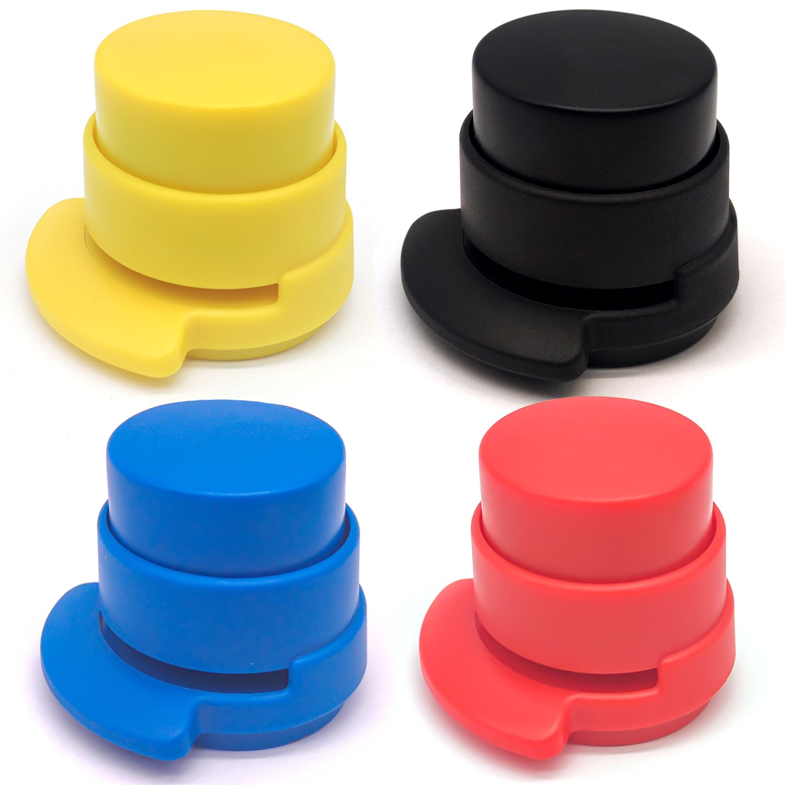 Fahibin 4 Pcs Mini Stapler Stapleless, Stationery Stapler Stapleless, Mini Paper Binding Binder Paperclip 2-5 Sheet Capacity for School Office Stationery