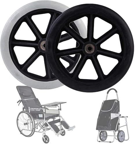 Amazon Co Jp 2pcs 6 7 8 フロントキャスターホイール歩行器交換用車椅子ホイール 小さな非マーキング車椅子ホイールチェア グレー ブラック ホーム キッチン