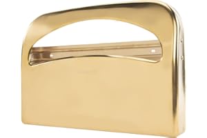 VANNSOO Toilet Seat Cover Dispenser - Stainless Steel Wall Mount Toilet Seat Cover Holder for Commercial Bathroom, 250 Single or Half Fold Seat Covers Capacity (Gold)