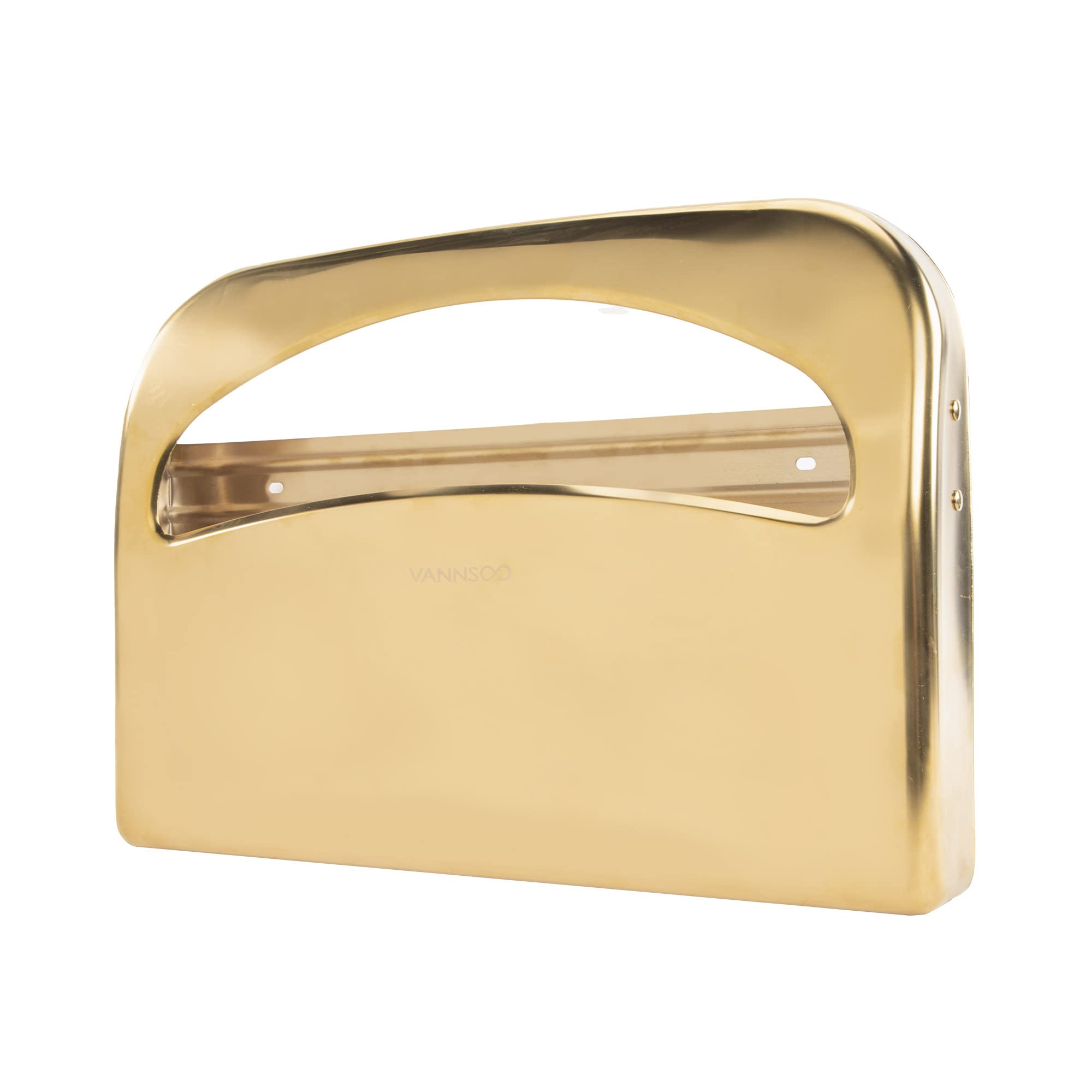 Photo 1 of VANNSOO Toilet Seat Cover Dispenser - Stainless Steel Wall Mount Toilet Seat Cover Holder for Commercial Bathroom, 250 Single or Half Fold Seat Covers Capacity (Gold)