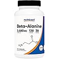 Nutricost Beta-Alanine Capsules 3400mg, 120 Caps (30 Serv) - Potent Beta Alanine, Gluten Free & Non-GMO, 850mg Per Cap