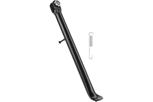 Motorcycle Kick Stand, Steel Alloy Motorbike Foot Side Support Stand Dirt Bike Side Kickstand 12in Kick Stand with Spring for