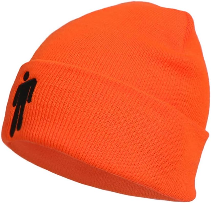 Beanie Knitted Hat Cap, Fashion Winter Beanie Hat Cotton Embroidered Hip Hop Warm Knitted Hat Skull Cap Unisex Stretchy Cap Casual Solid Thermal Hat for Women Men