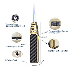 Jnfire Butane Torch Lighter Refillable Windproof