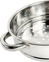 Denny International 22cm 3 Tier Stainless Steel Steamer Set Induction Hob view 5