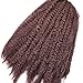 Carina 3 Bundles Afro Kinkys Curly Hair Extensions Long Afro Kinky Marley Twist Braiding Hair For Women And Girl (18 inch, 33#)