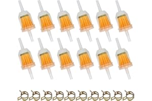 WYTUDTE Inline Fuel Filter for Lawn Mower, Small Engine, Kohler, John Deere, Kawasaki - Gas Filter Replacement with High Flow Design (12-Pack)
