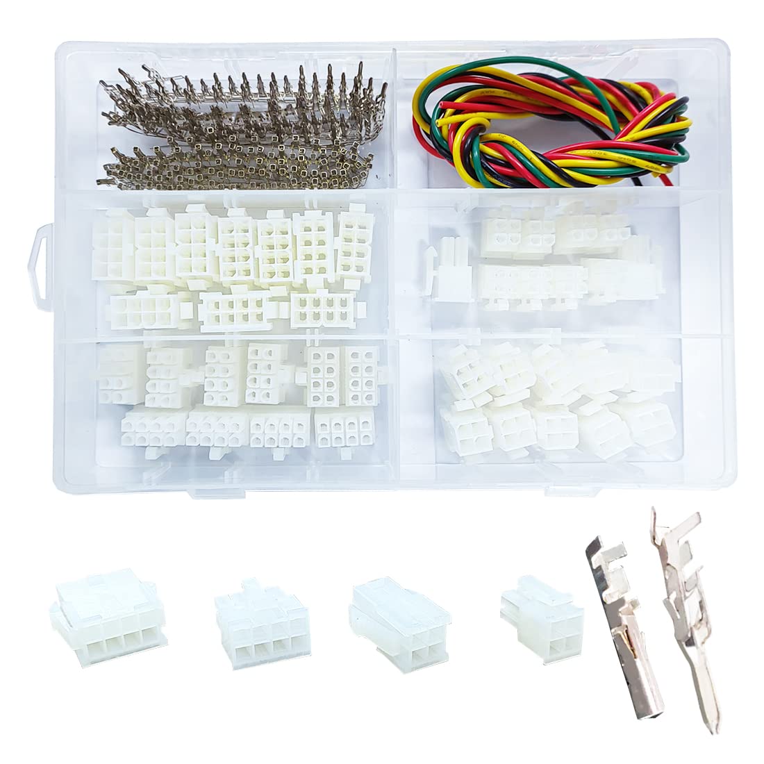 Gikfun 4.2mm 18-24 AWG Wire Connectors Housing Terminal, Male & Female Plug Housing and Pin Header Crimp Wire Terminals Connector Assortment Kit EK8480