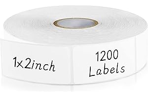 CATIFLIN 1200 Blank Removable Freezer Labels, Waterproof & Oil Resistant Stickers with Perforation Line, Ideal for Food Containers, Jars, and Pantry Organization (1" x 2")