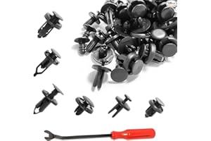 120pcs Retainer Clips Push Type Retainers 6.3mm 8mm 9mm 10mm Expansion Screws Replacement Kit, Plastic Bumper Push Rivets Fas