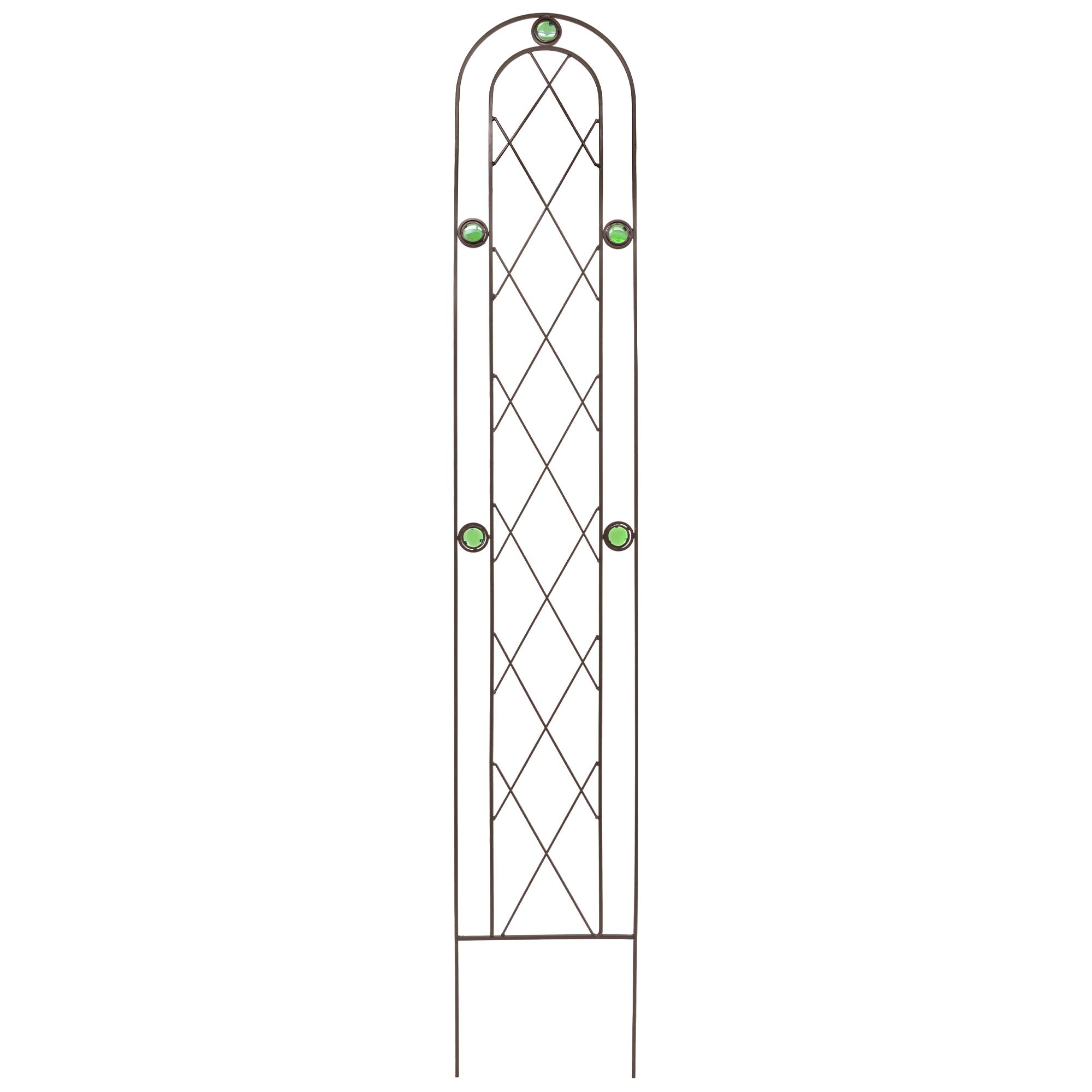Photo 1 of Arcadia Garden Products TR02 Arched Garden Trellis, 5' x 10", Black
