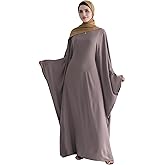 Muslim Abaya Dress Women Middle East Arabian Prayer Robe Batwing Maxi Kaftan Abaya Dress with Hijab