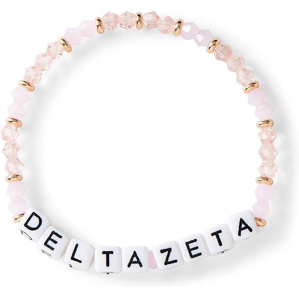 Delta Zeta Sorority Lavaliere Pendant - Sterling Silver Greek Letter Necklace With 20" Snake Chain
